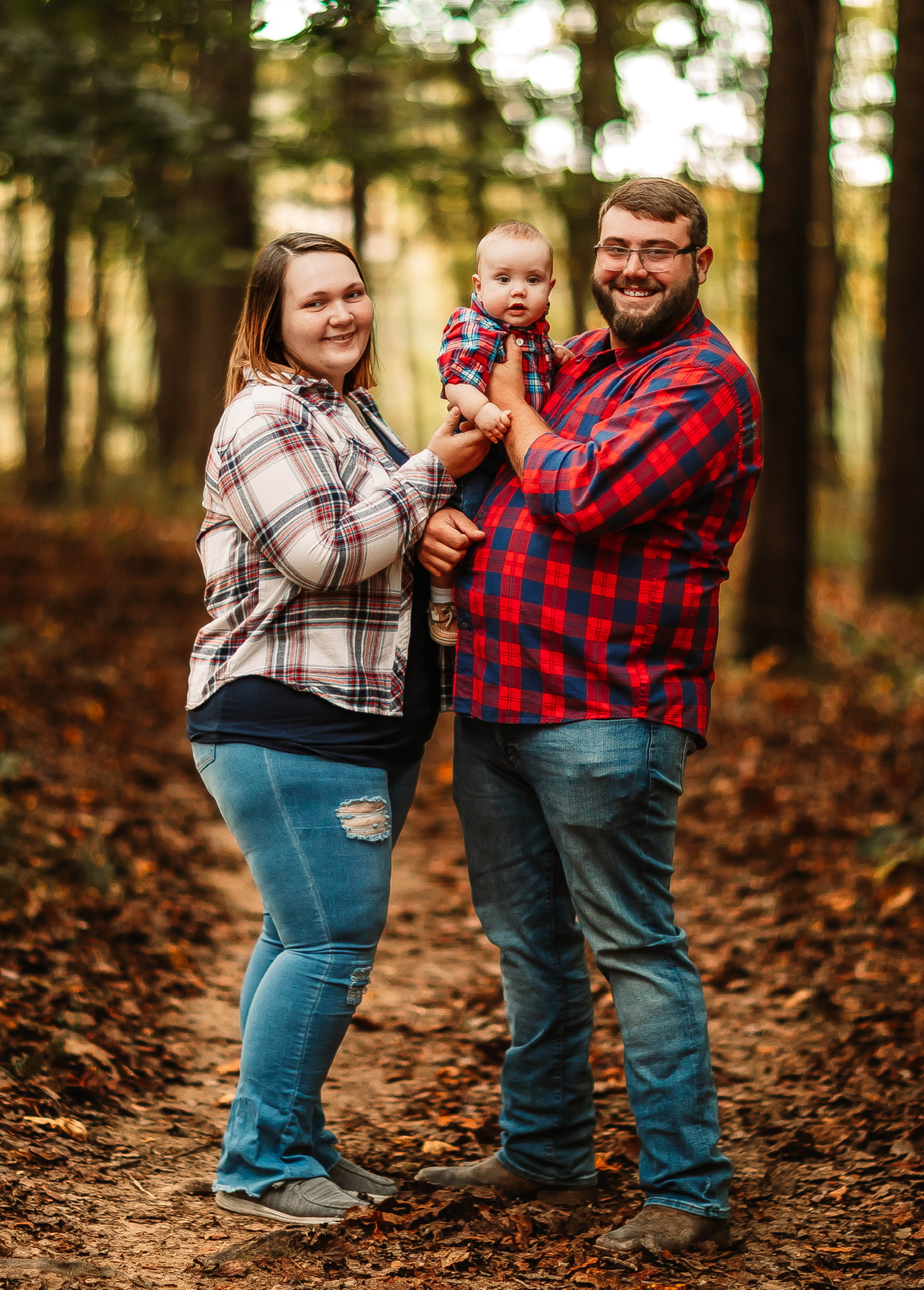 A picture of my family from our newborn's photo session